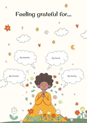 국제 감사의 날을 기념하는 유치원생의 사회 기술 활동 프레젠테이션 템플릿