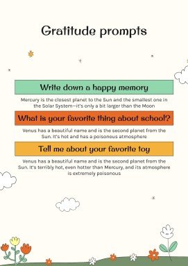 국제 감사의 날을 기념하는 유치원생의 사회 기술 활동 프레젠테이션 템플릿