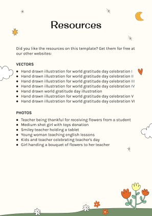 국제 감사의 날을 기념하는 유치원생의 사회 기술 활동 프레젠테이션 템플릿