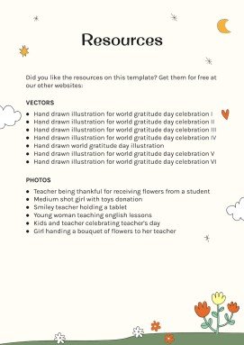 국제 감사의 날을 기념하는 유치원생의 사회 기술 활동 프레젠테이션 템플릿