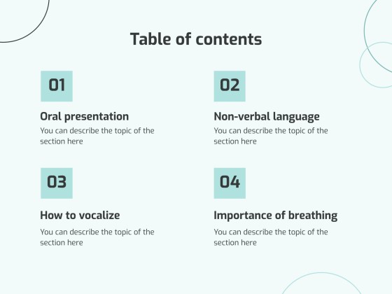 Oral Presentation Skills Workshop presentation template 
