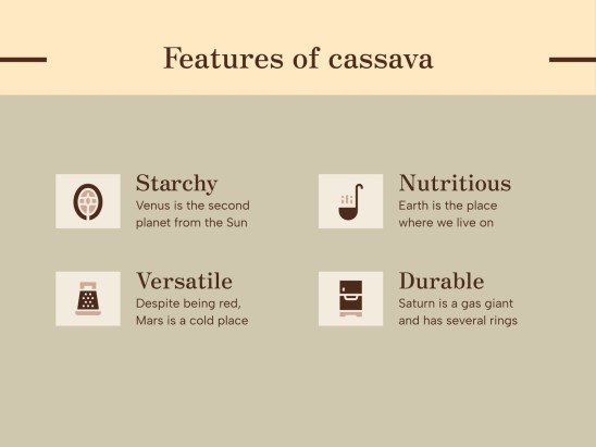 Cassava Recipes Workshop presentation template 