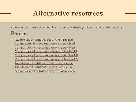 Cassava Recipes Workshop presentation template 