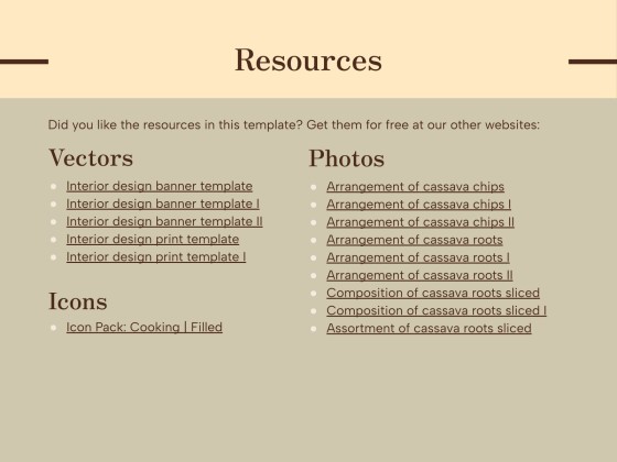 Cassava Recipes Workshop presentation template 