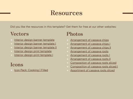 Cassava Recipes Workshop presentation template 