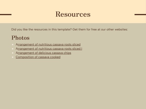 Cassava Recipes Workshop presentation template 
