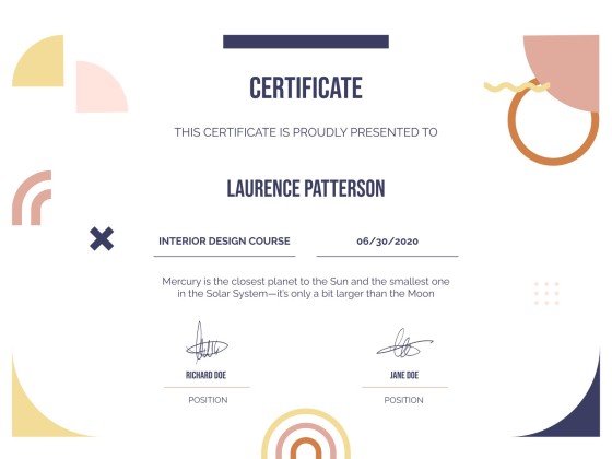 University Webinar Certificate presentation template 