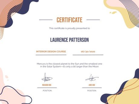 University Webinar Certificate presentation template 