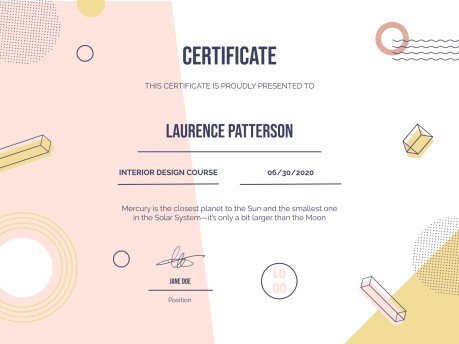 University Webinar Certificate presentation template 