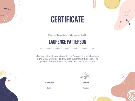 University Webinar Certificate presentation template 