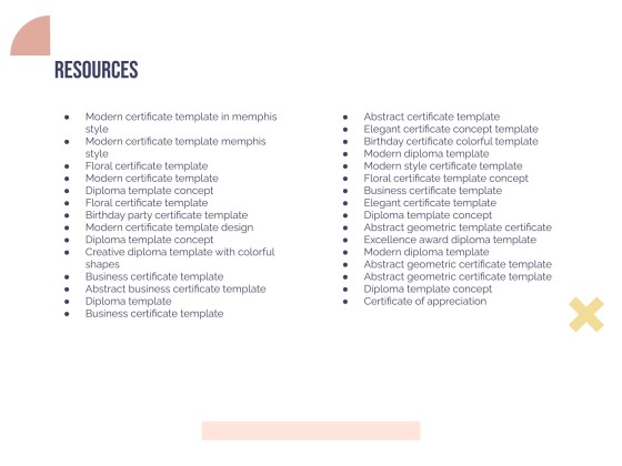 University Webinar Certificate presentation template 