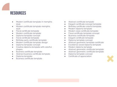 University Webinar Certificate presentation template 