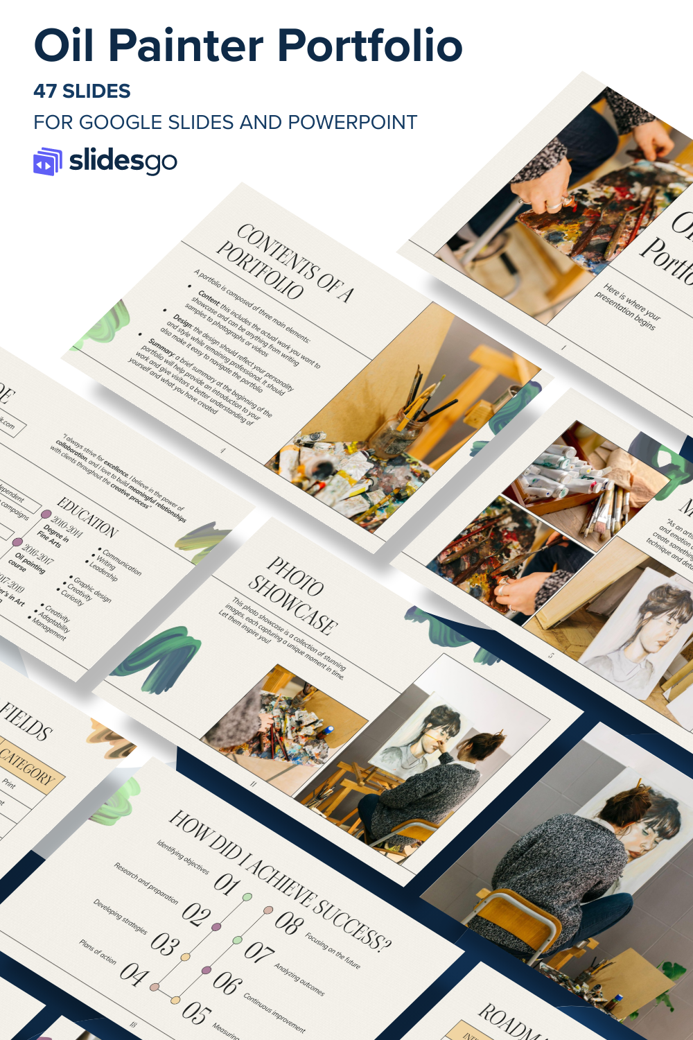 Oil Painter Portfolio | Google Slides & PowerPoint template