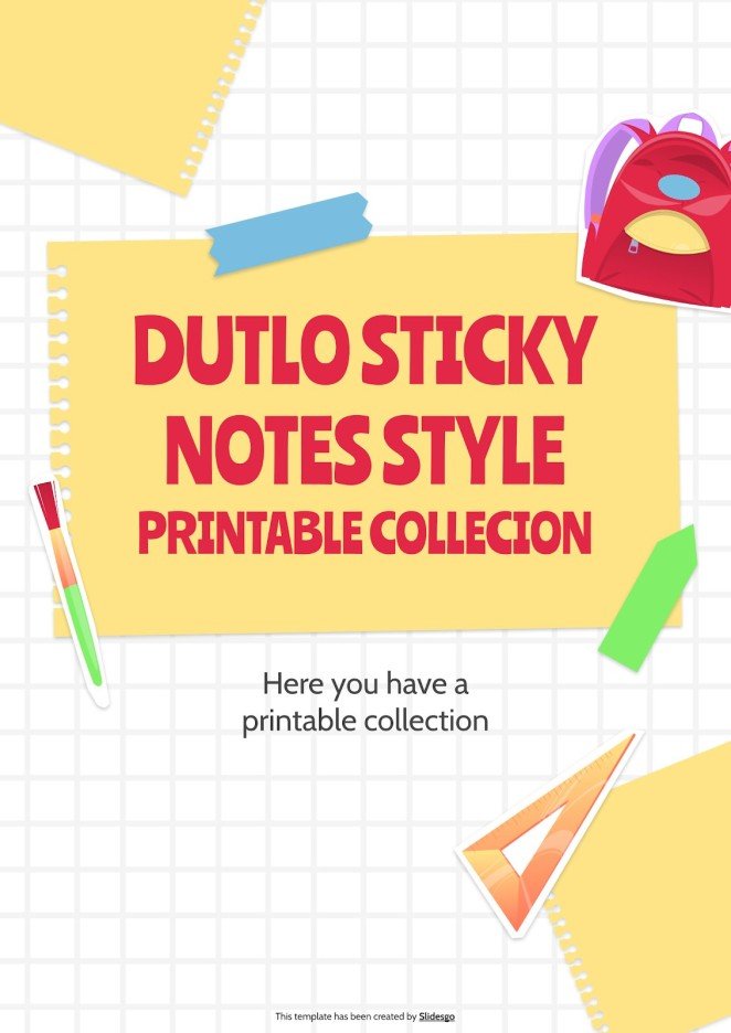 Dutlo Sticky Notes Style Name Labels - My First Day