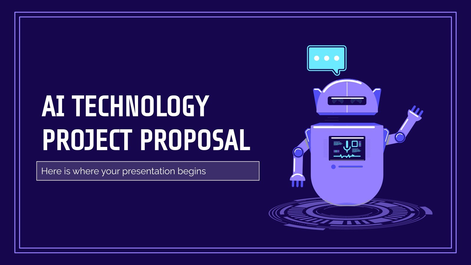 Proposition de projet de technologie d'IA Modèles de présentation