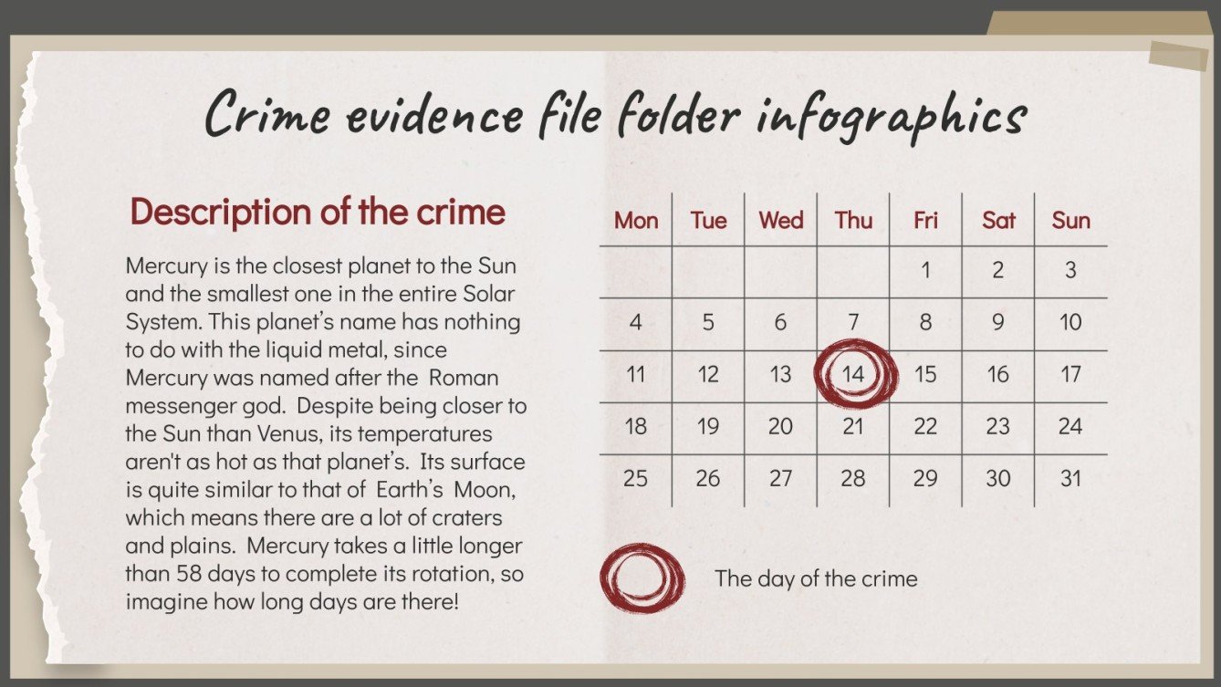 Crime Evidence File Folder Infographics | Google Slides
