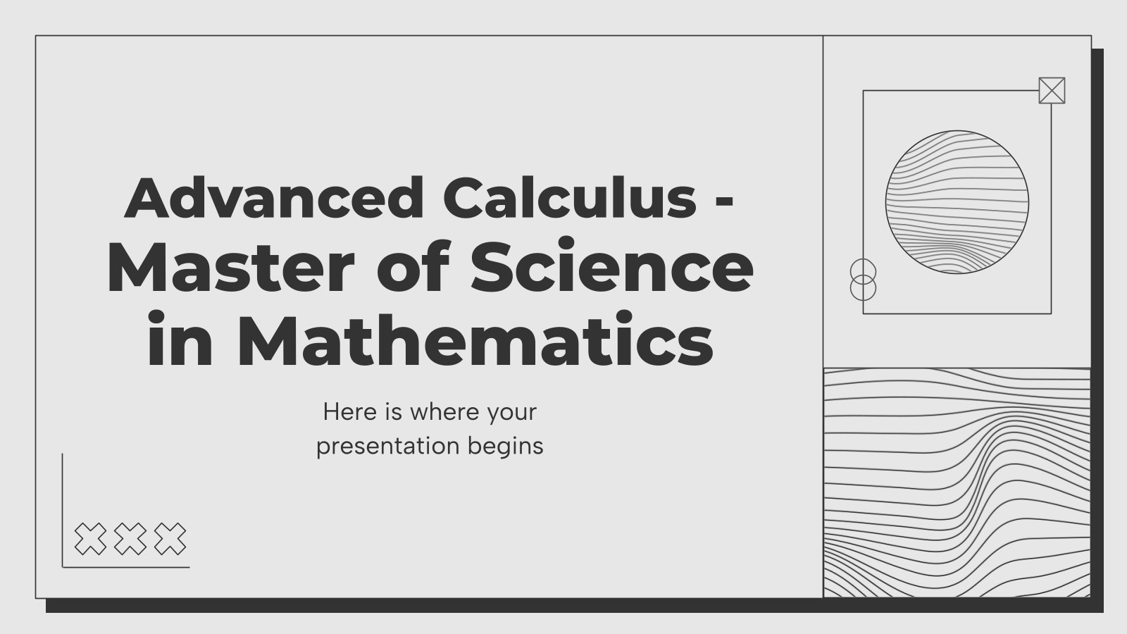 Calculs avancés - Master en mathématiques Modèles de présentation