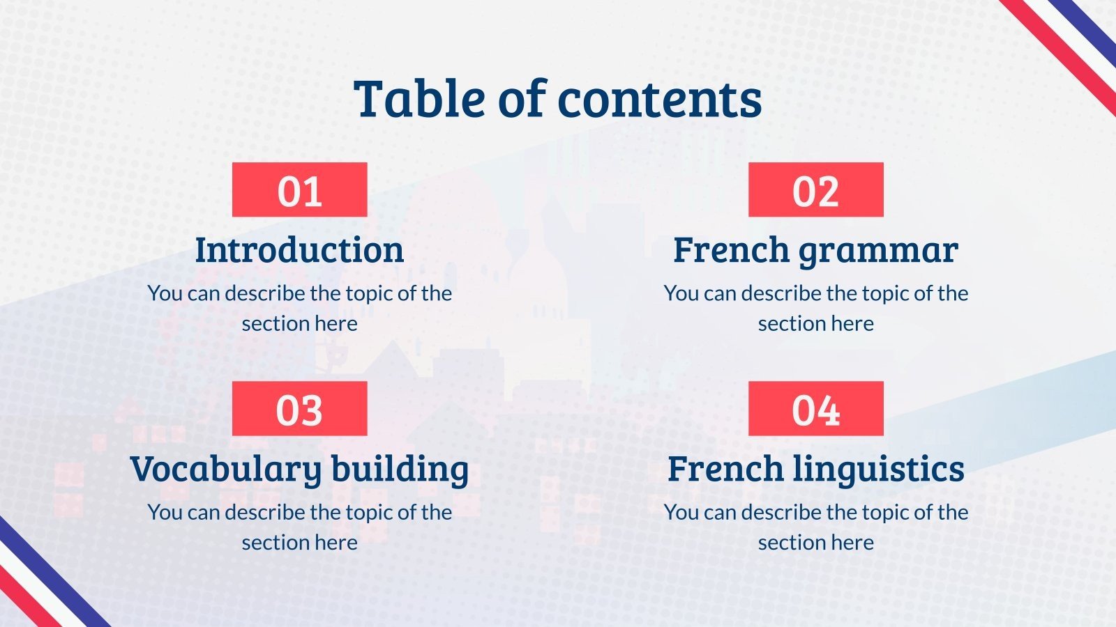 French Grammar and Vocabulary Bachelor of Arts in French
