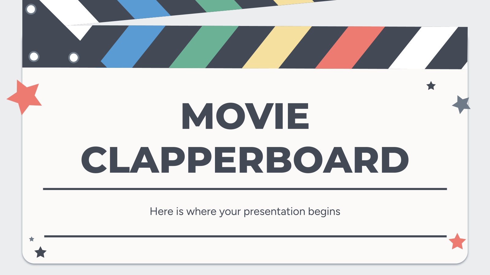 Movie Clapperboard Theme presentation template 