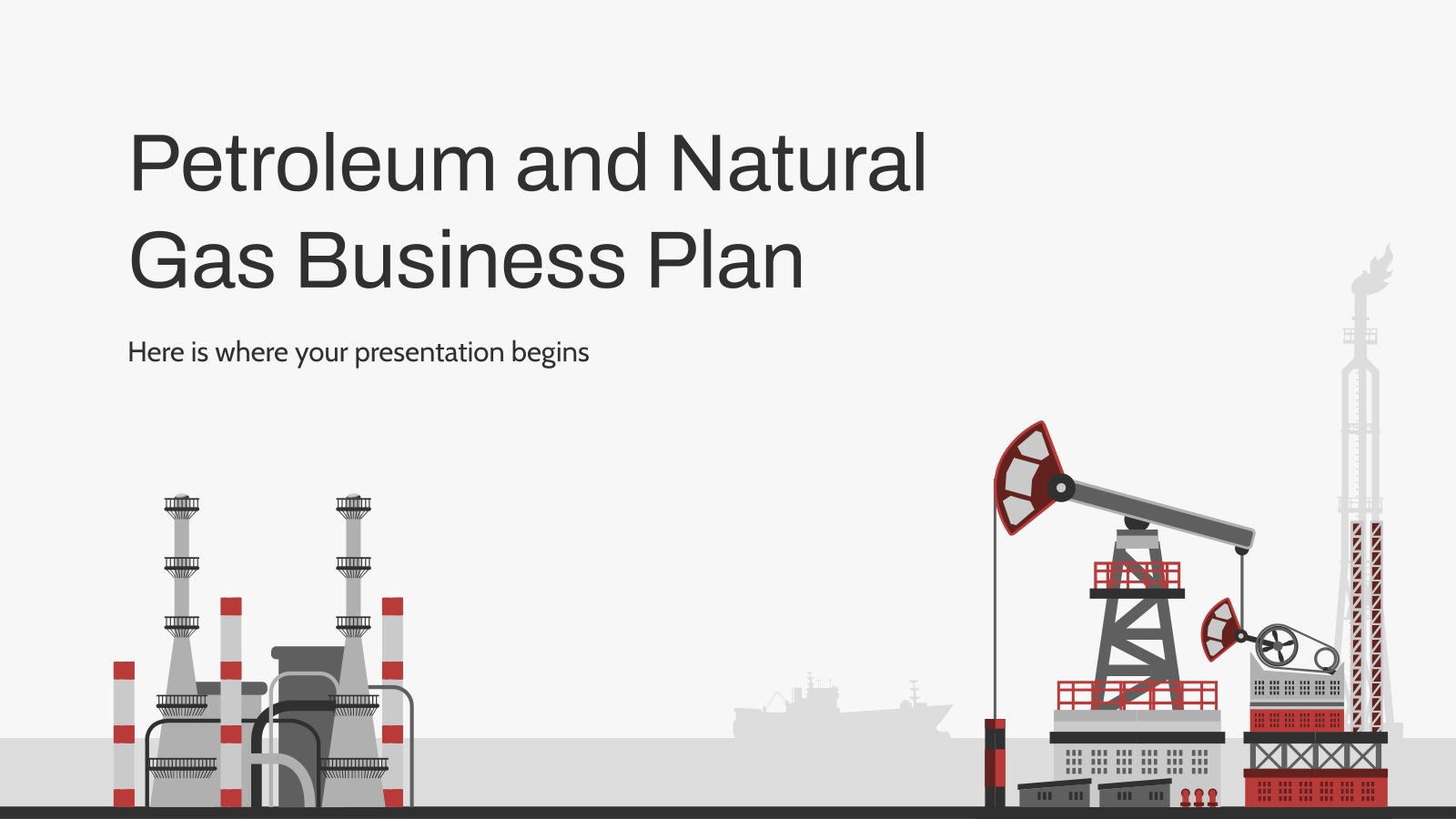 Plantilla de presentación Plan de negocios de petróleo y gas natural