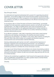 Plantilla de presentación CV para secretarios de escuela