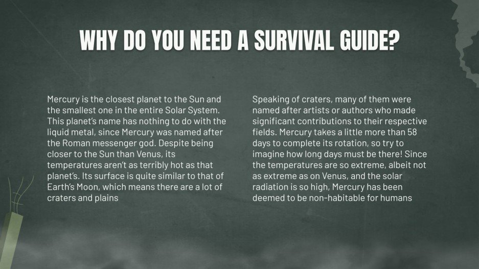 Apocalypse Survival Guide Google Slides & PowerPoint