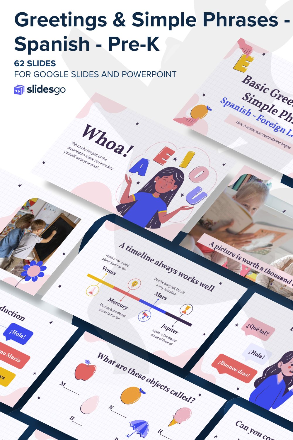 Basic Greetings and Simple Phrases - Spanish | Google Slides