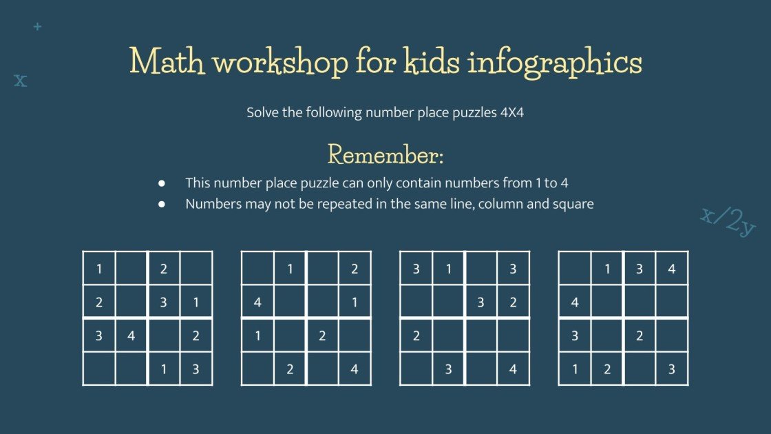 Math Workshop for Kids Infographics | Google Slides & PPT