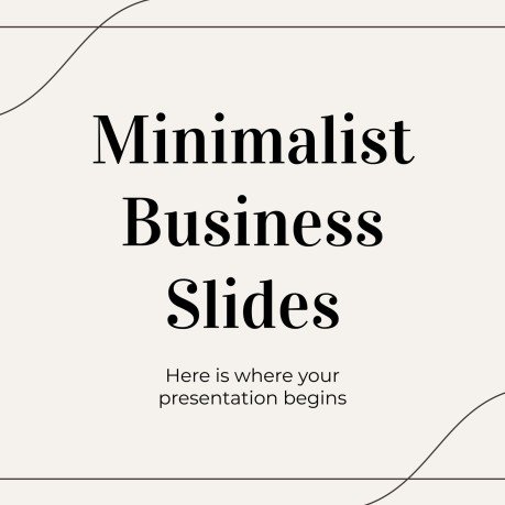 Minimalist Business Slides presentation template 