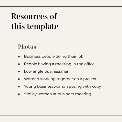 Minimalist Business Slides presentation template 