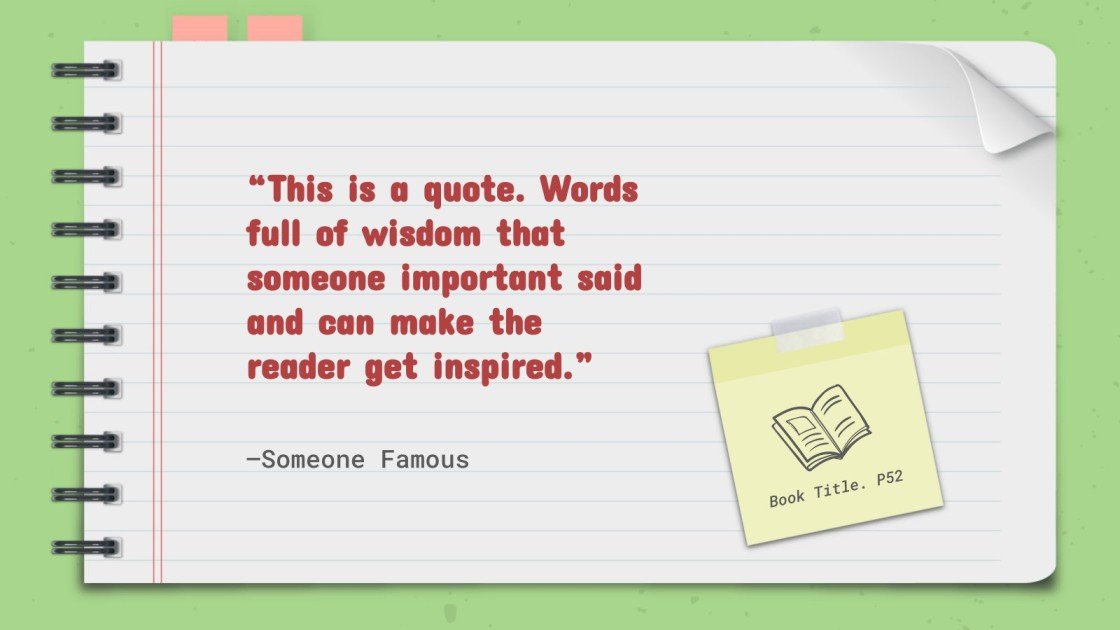 Notebook Lesson Google Slides theme and PowerPoint template