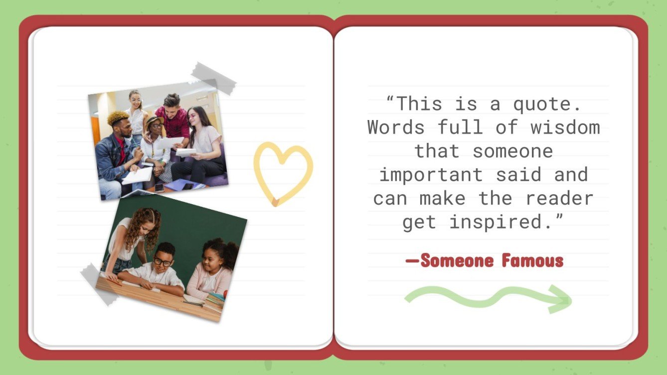 Notebook Lesson Google Slides theme and PowerPoint template