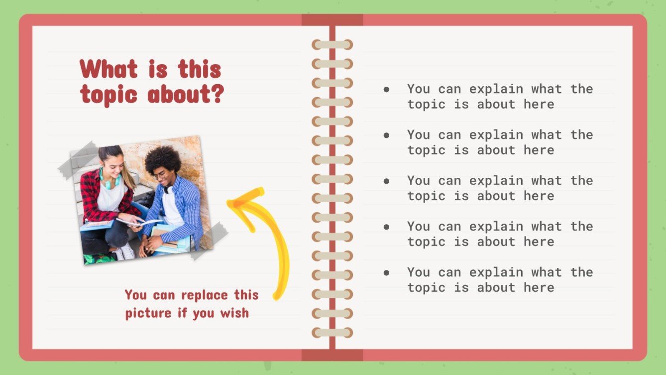 Notebook Lesson Google Slides theme and PowerPoint template