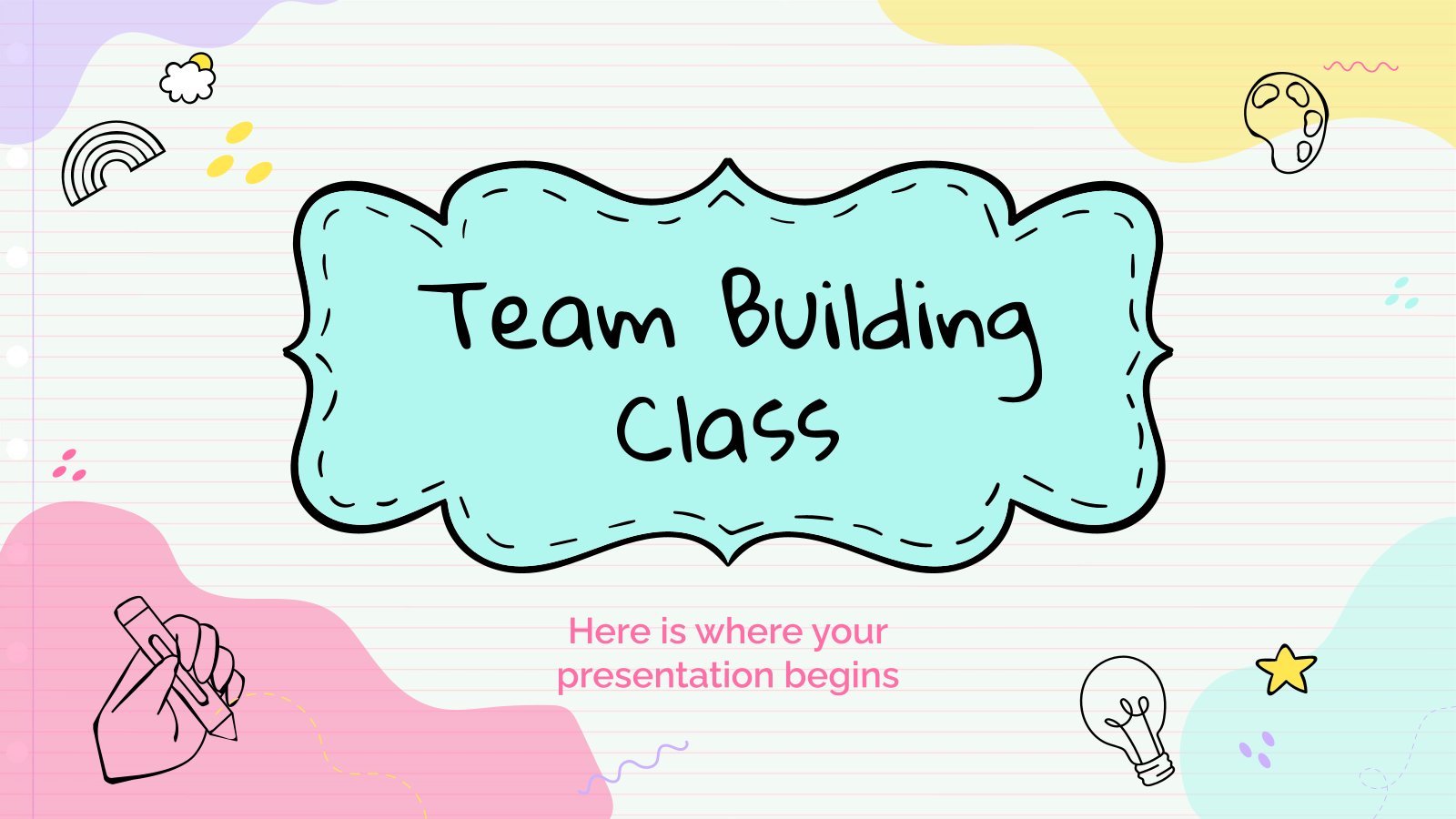 Team Building Class for Elementary presentation template 