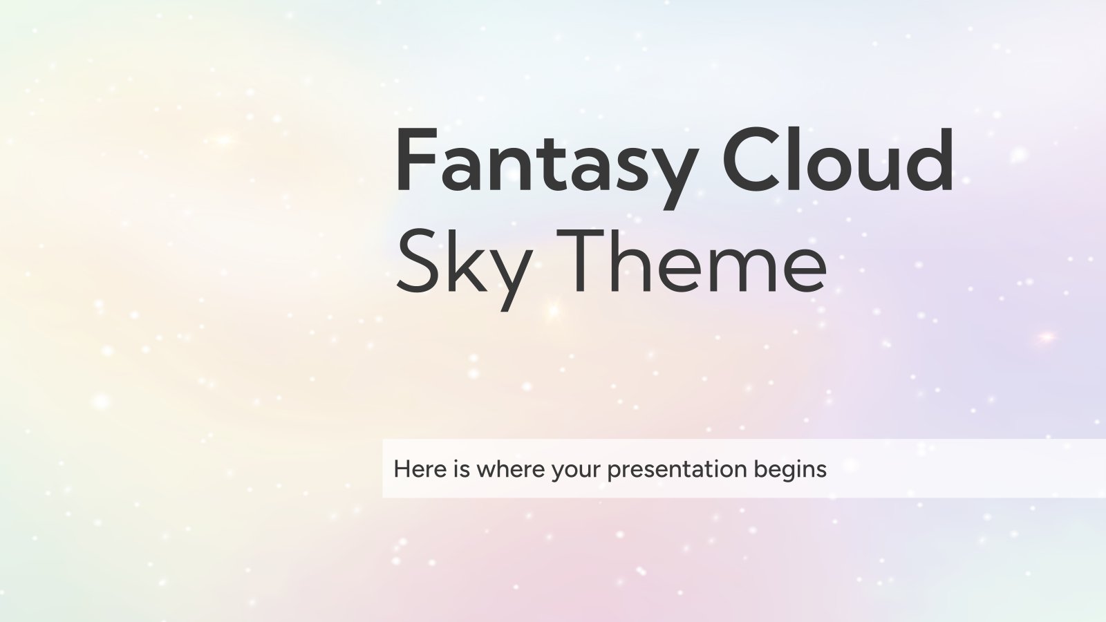 Fantasy Cloud Sky Theme presentation template 