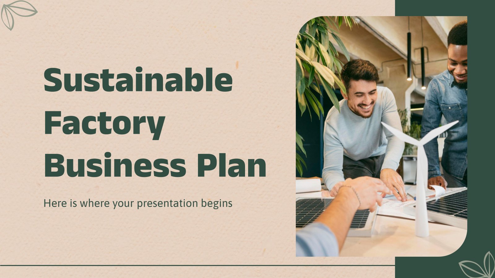 Sustainable Factory Business Plan presentation template 