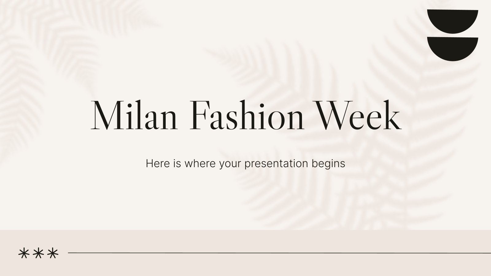 Milan Fashion Week presentation template 