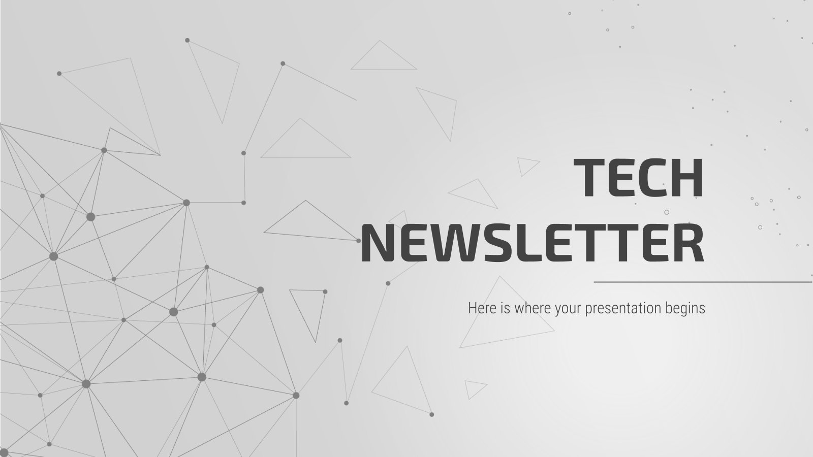 Plantilla de presentación Newsletter de tecnología