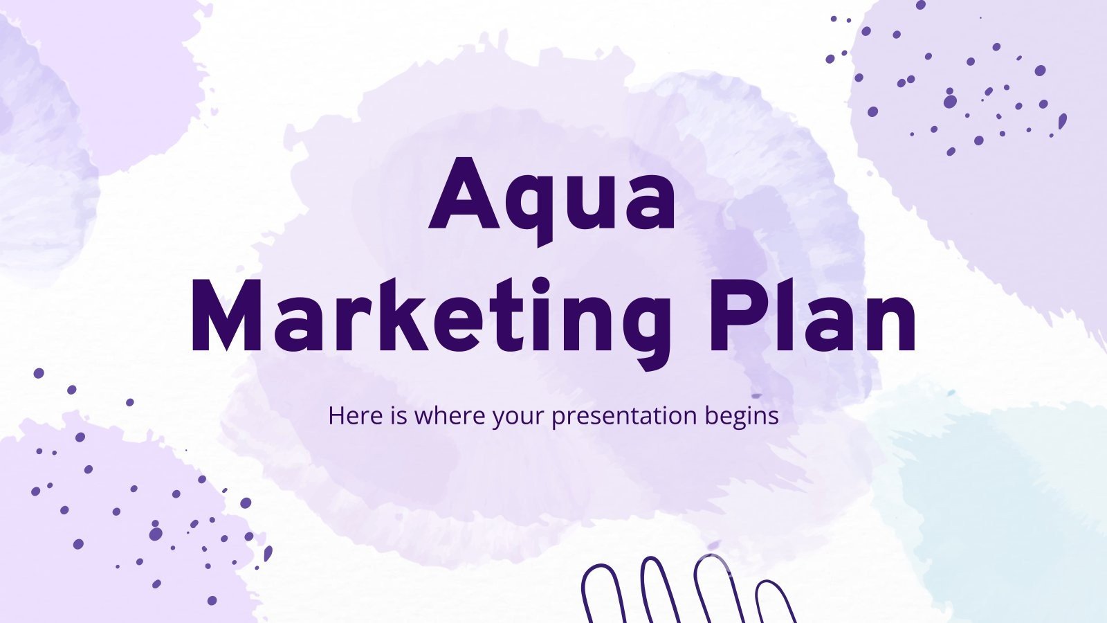 Plantilla de presentación Plan de marketing Aqua