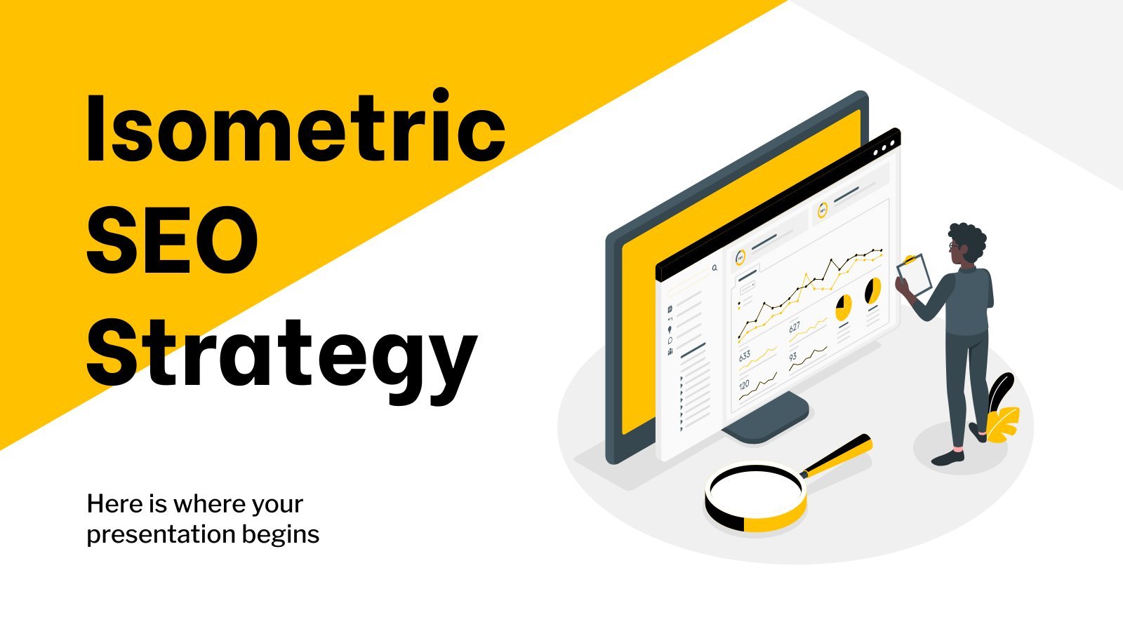 Stratégie de SEO isométrique Modèles de présentation