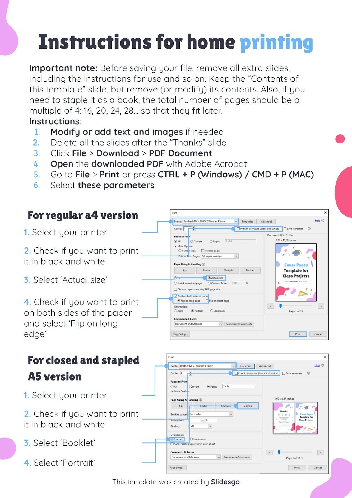 Cover Pages Template for Class Projects | Google Slides