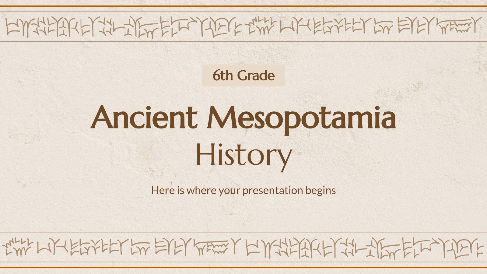 Ancient Mesopotamia - History - 6th Grade presentation template 