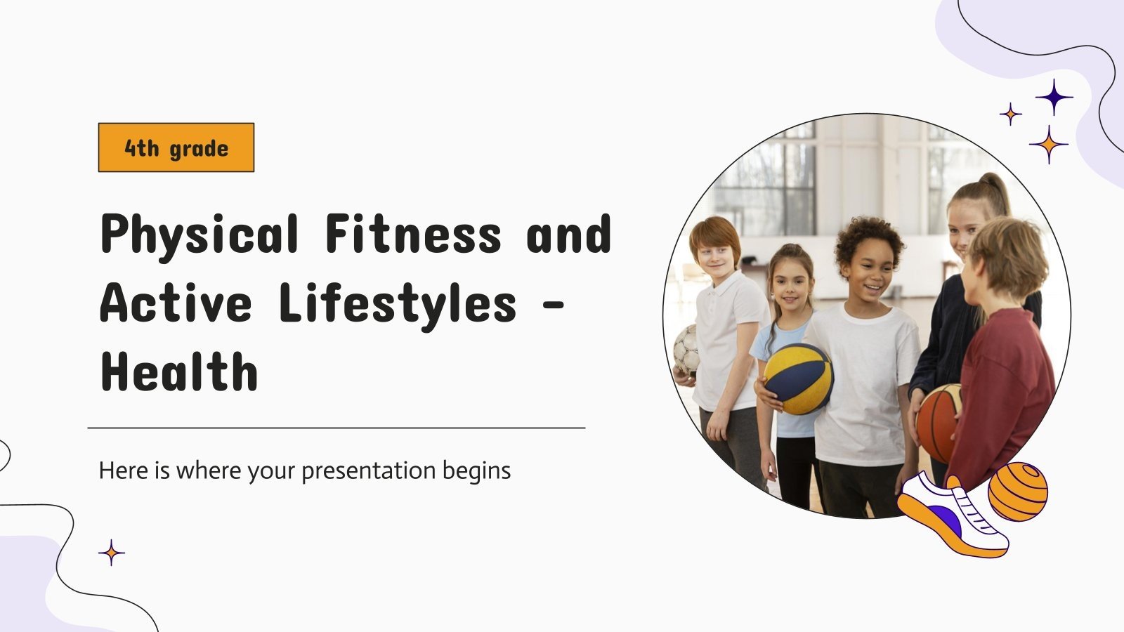 Physical Fitness and Active Lifestyles - Health - 4th Grade presentation template 