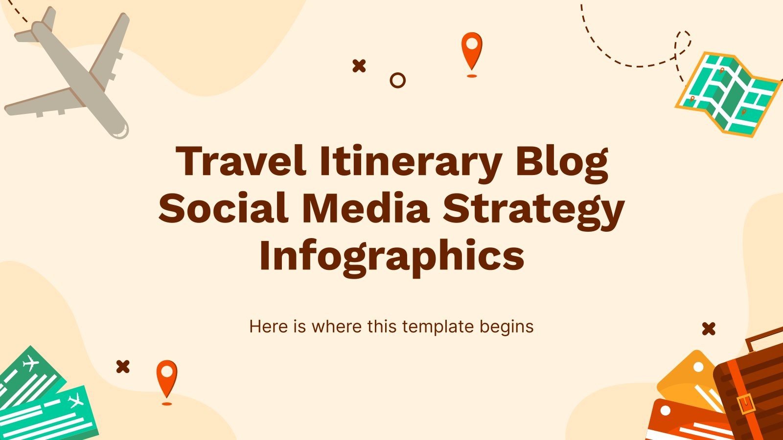 Infographies - Stratégie en matière de réseaux sociaux : blog des itinéraires de voyage Modèles de présentation