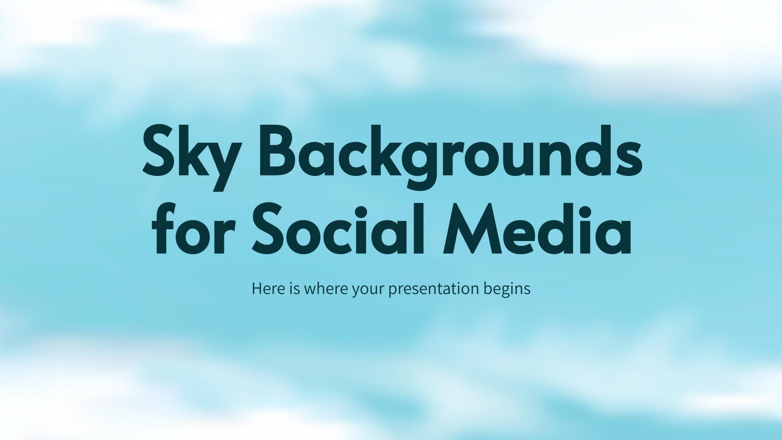 Sky Backgrounds for Social Media presentation template 