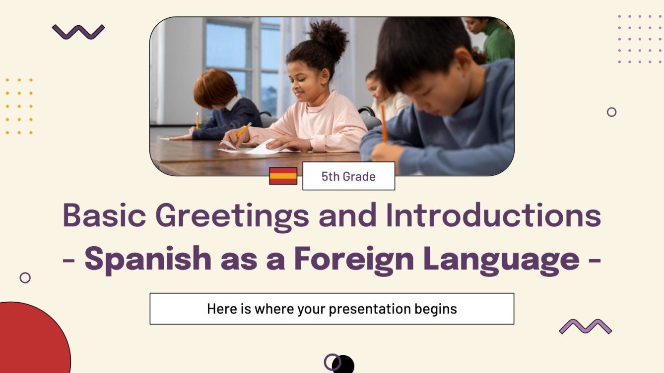 Basic Greetings and Introductions Spanish 5th Grade