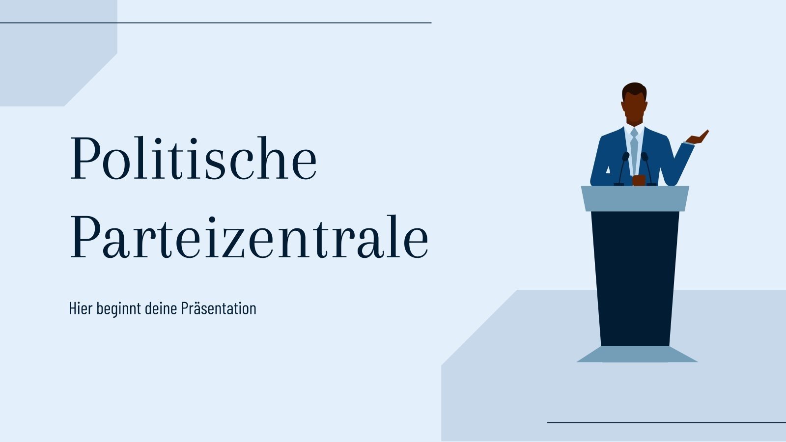 Politische Parteizentrale Präsentationsvorlage