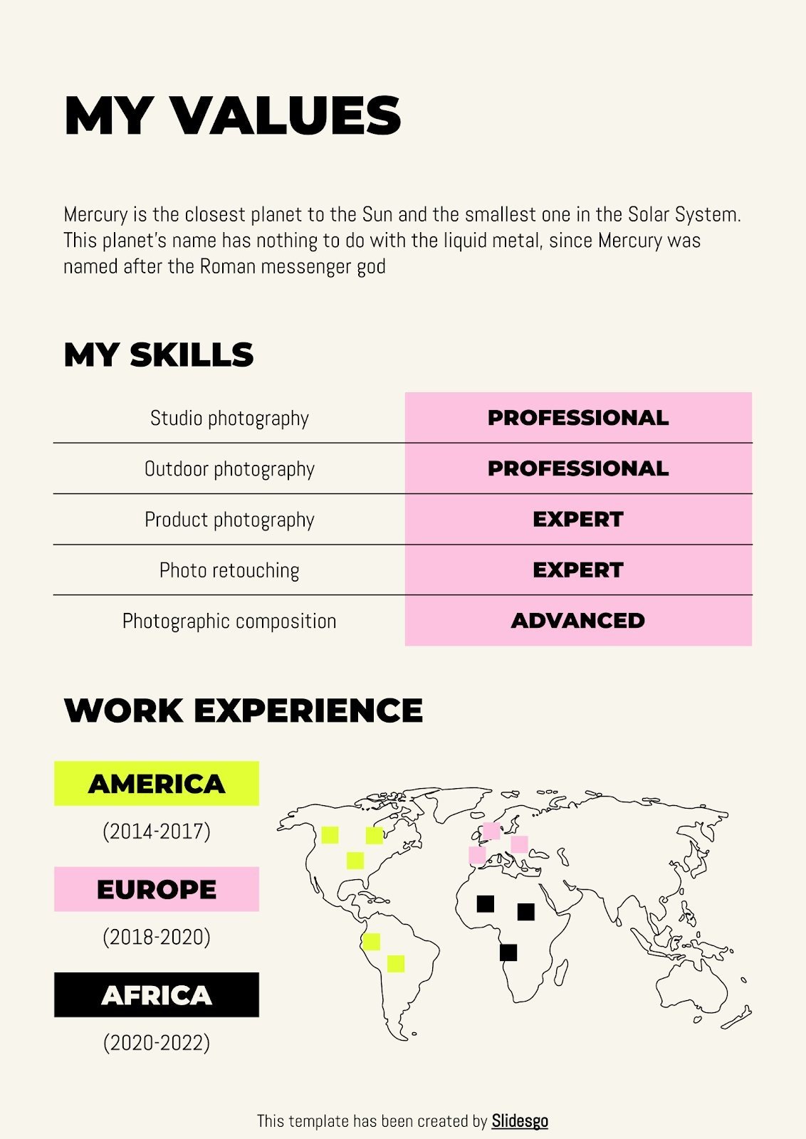 Fashion Photographer Printable Portfolio | Google Slides