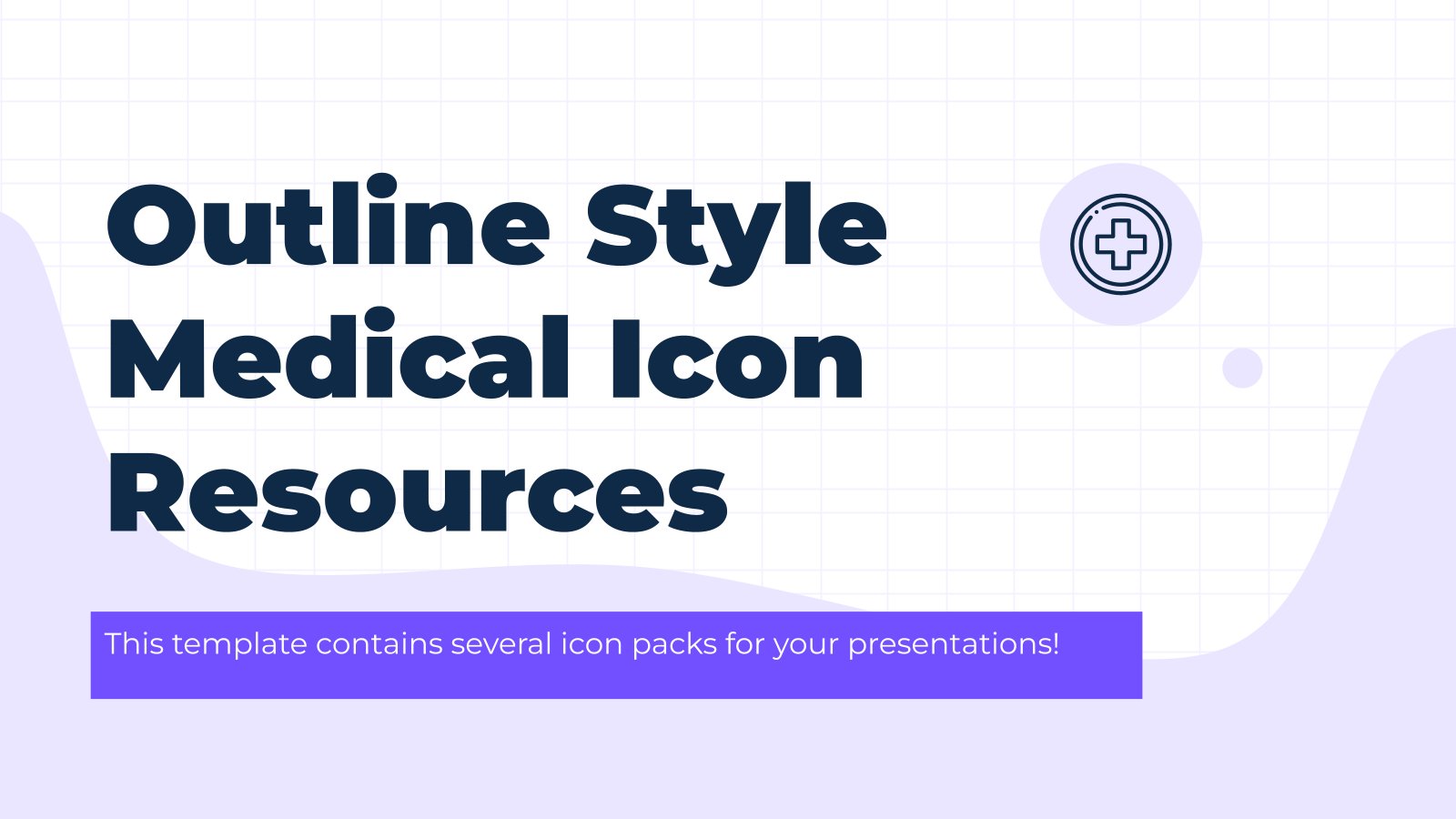 Outline-Style medizinische Icons Präsentationsvorlage