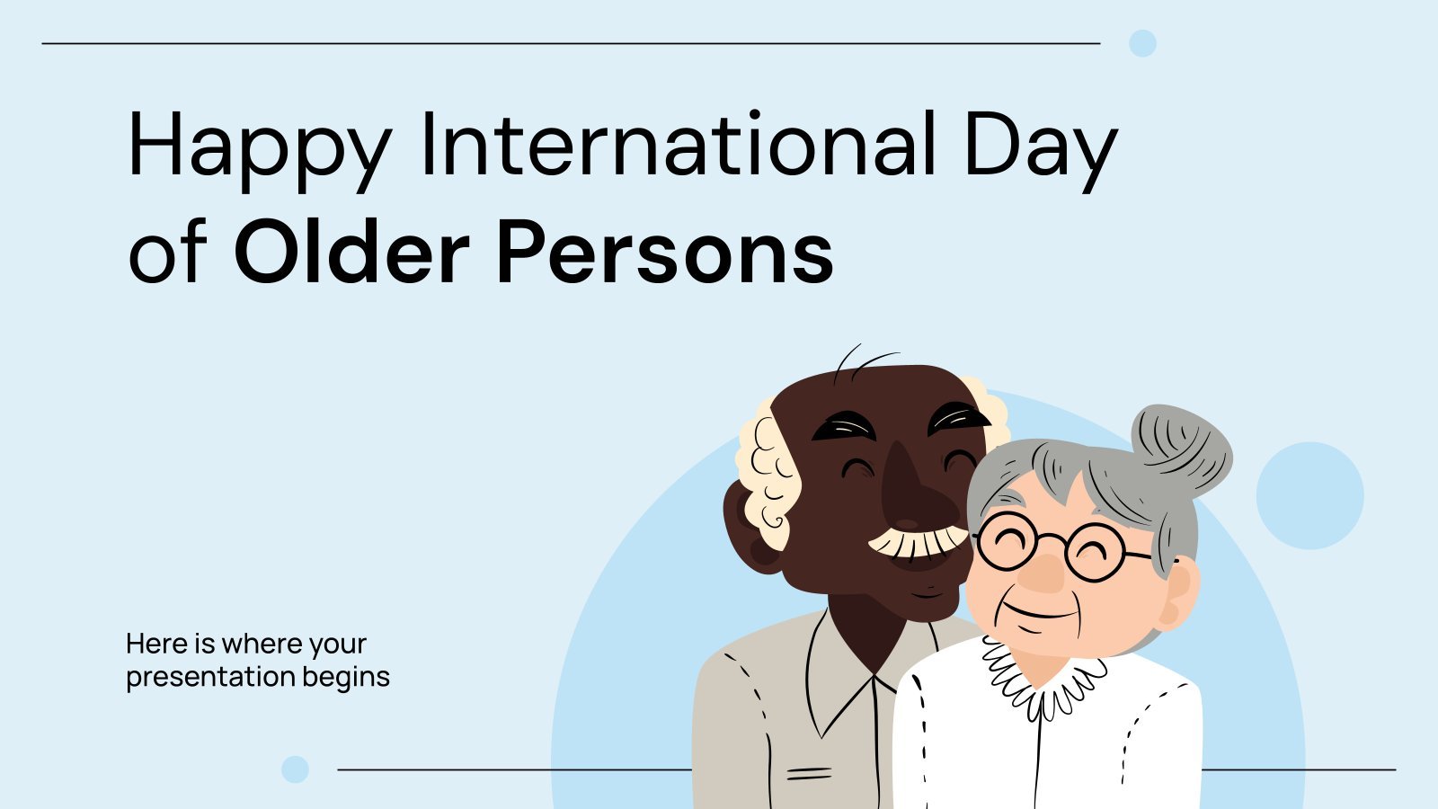 Happy International Day of Older Persons presentation template 